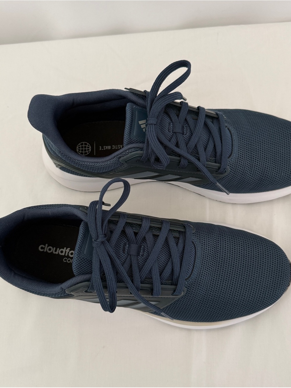 adidas Men's Navy Athletic Mesh Sneakers with White Sole